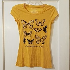 Butterfly shirt (mustard color)